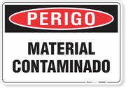 Placa Perigo Material Contaminado