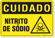Placa Cuidado  Nitrito De Sódio