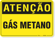 Placa Atenção Gás Metano