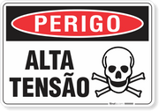 Placa Perigo Alta Tensão