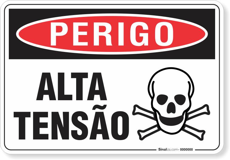 Placa Perigo Alta Tensão