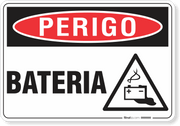 Placa Perigo Bateria