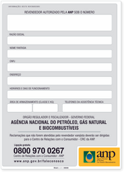 Placa ANP Quadro de Avisos – Revendedor Autorizado ANP 50x70 cm (PVC 2 mm)