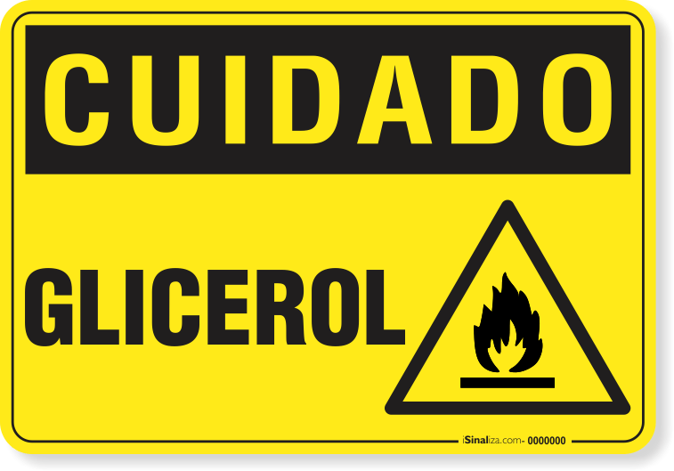 Placa Cuidado  Glicerol