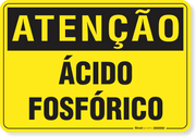 Placa Atenção Ácido Fosfórico