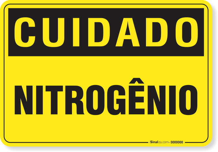 Placa Cuidado  Nitrogênio