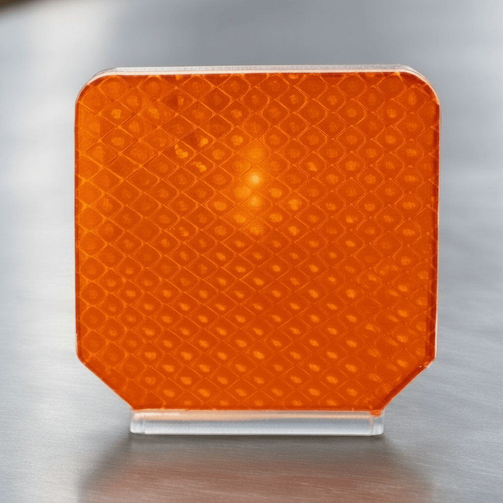Delineador Sinalizador Refletivo para Defensa Metálica - Policarbonato 2mm