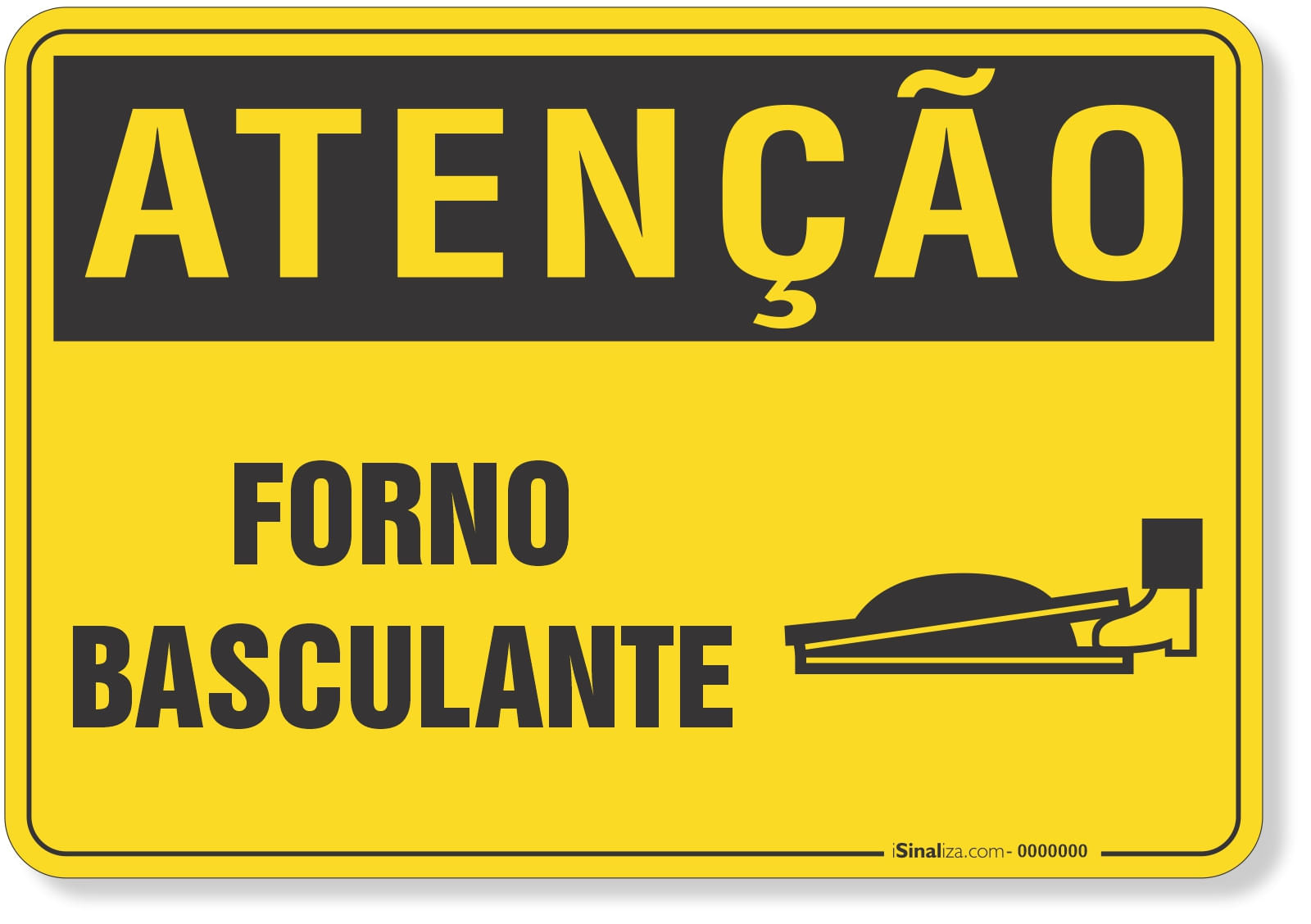 Placa de Atenção - Forno Basculante