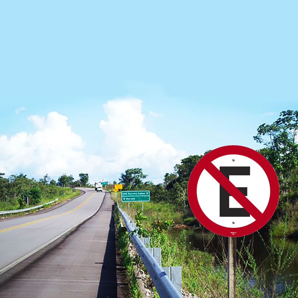 Placa Proibido Estacionar (R-6a)