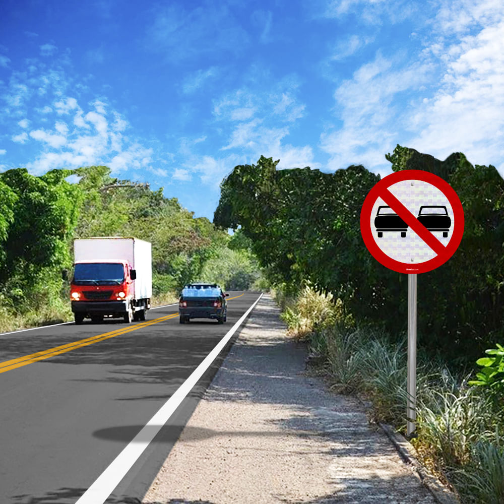Placa Proibido Ultrapassar (R-7)