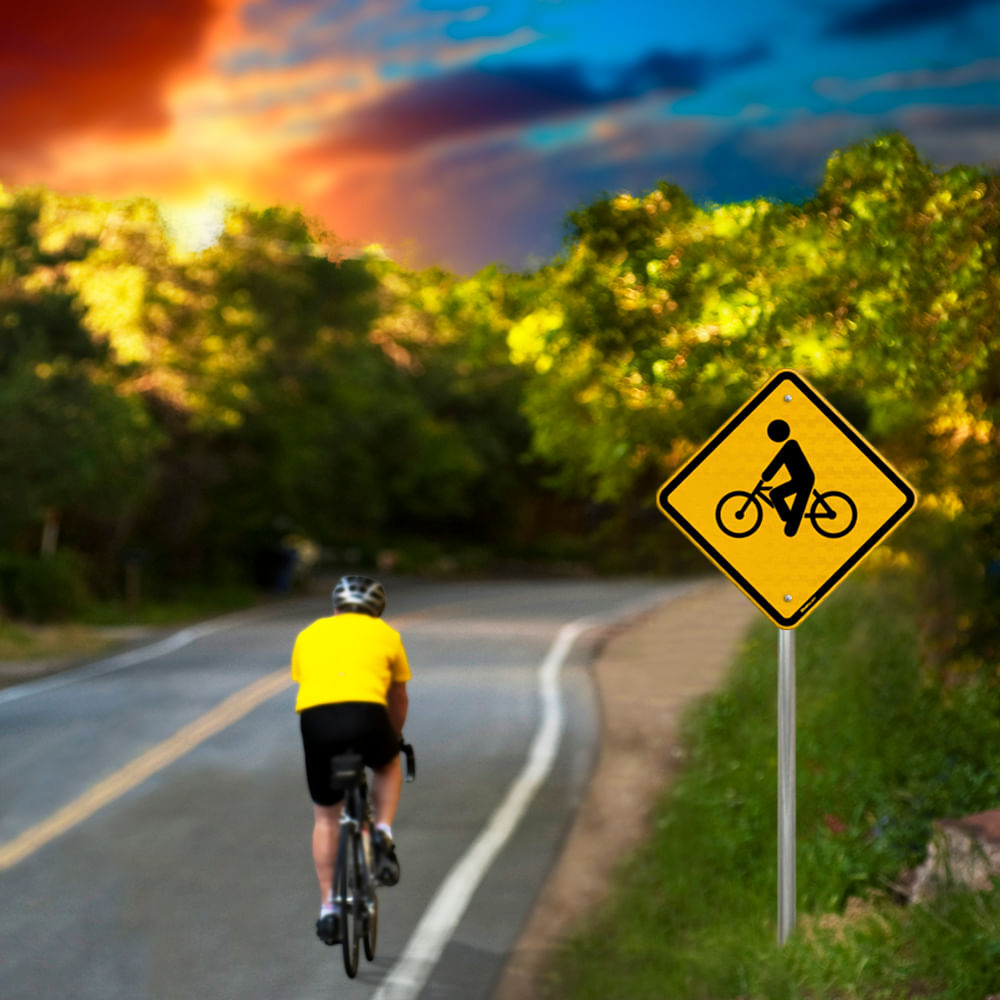 Placa Trânsito de Ciclistas (A-30a)