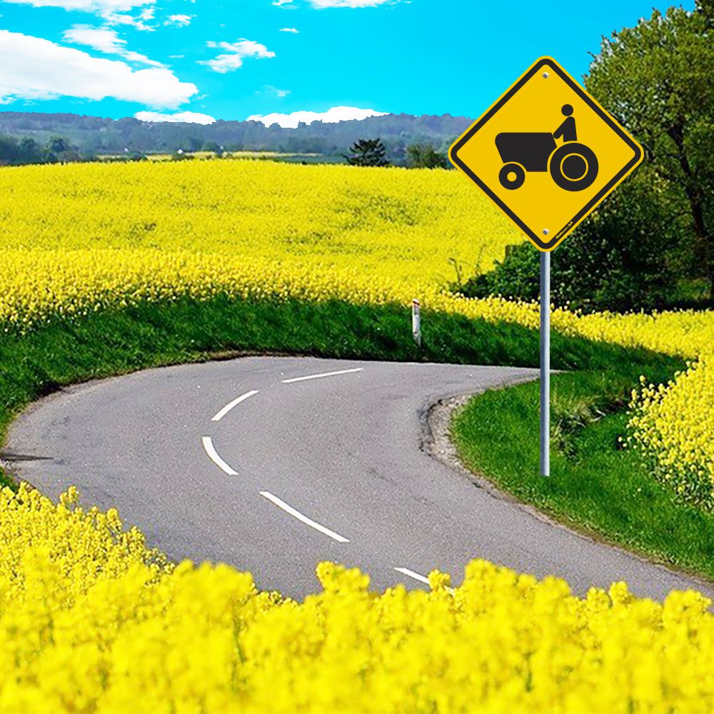 Placa Trânsito de Tratores ou Máquinas Agrícolas (A-31)