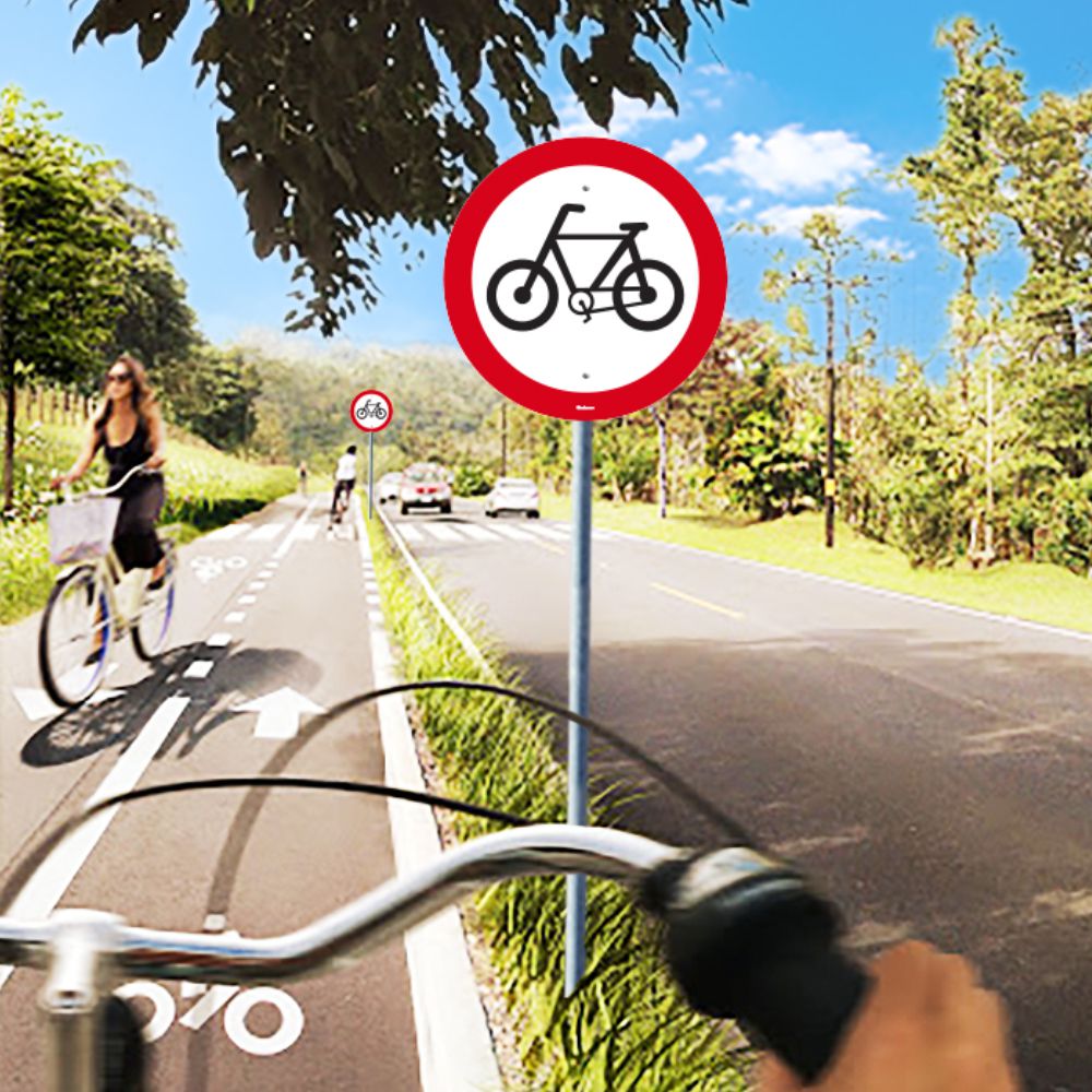 Placa Circulação Exclusiva de Bicicletas (R-34)