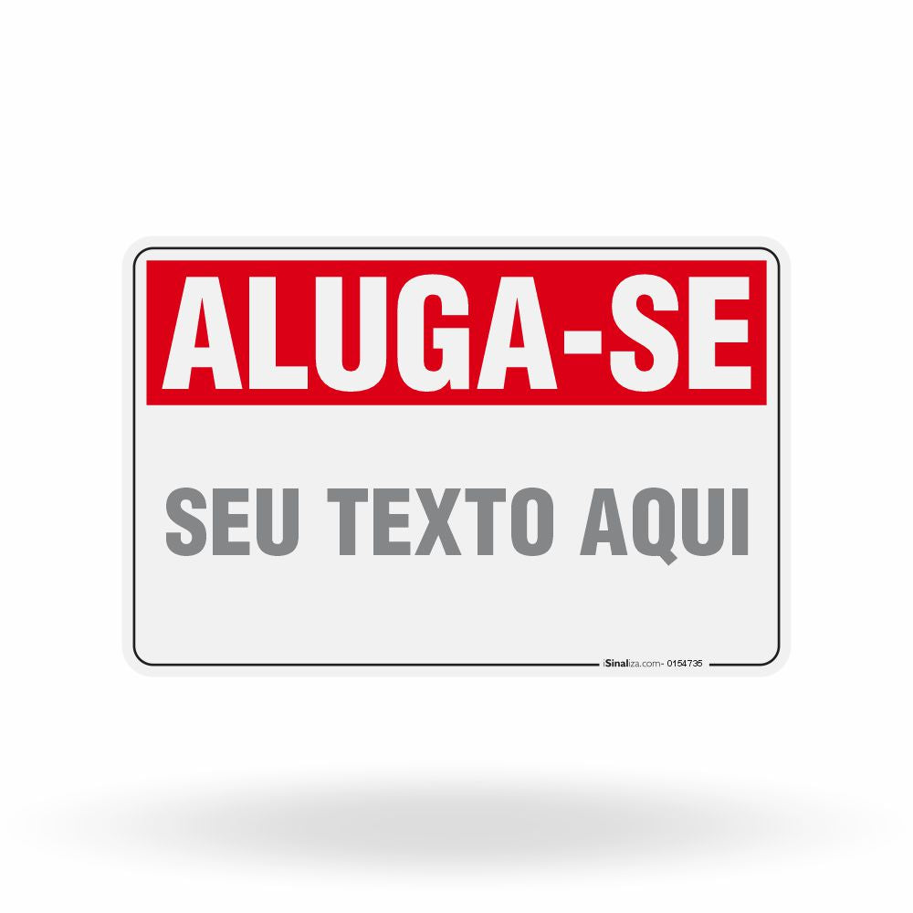 Placa Aluga-se Personalizada - Destaque seu Imóvel com Profissionalismo