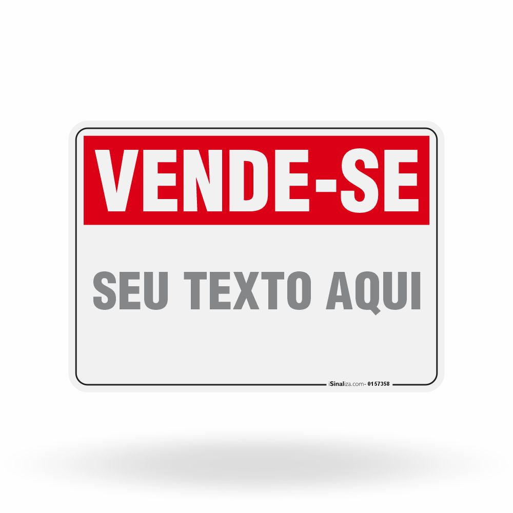 Placa Vende-se Personalizada - Destaque seu Imóvel com Profissionalismo
