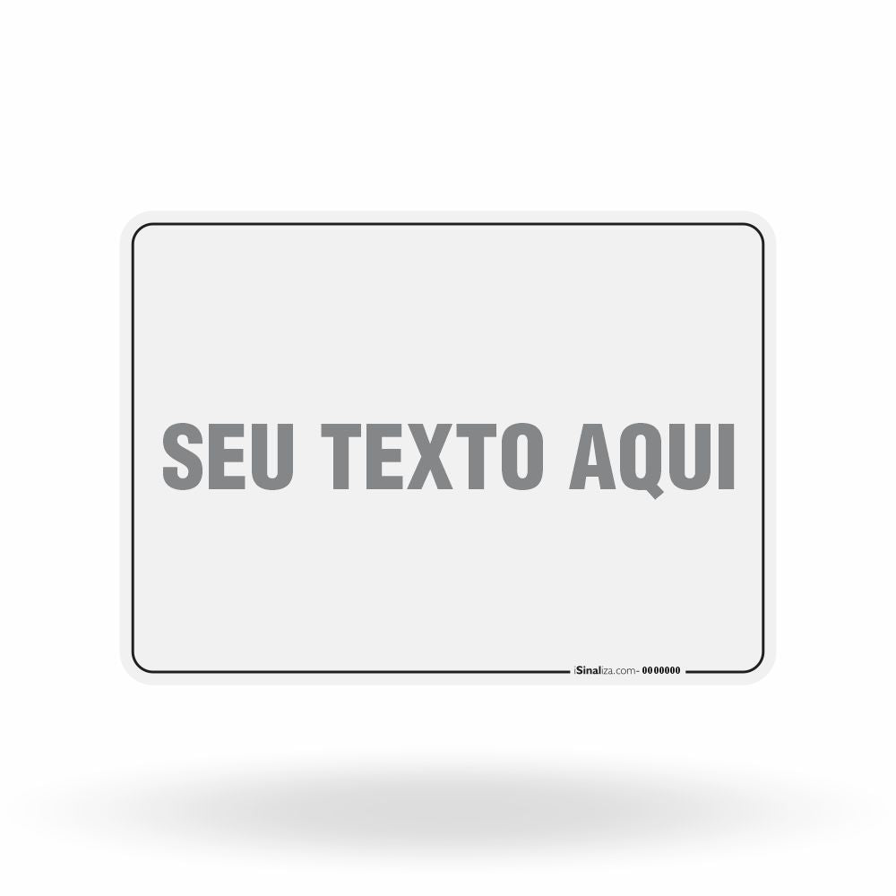 Placa Personalizada - Crie sua Própria Sinalização