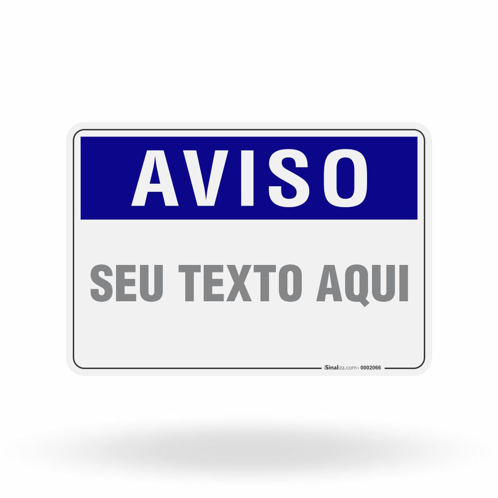 Placa Aviso Personalizada - Comunicação Direta e Exclusiva