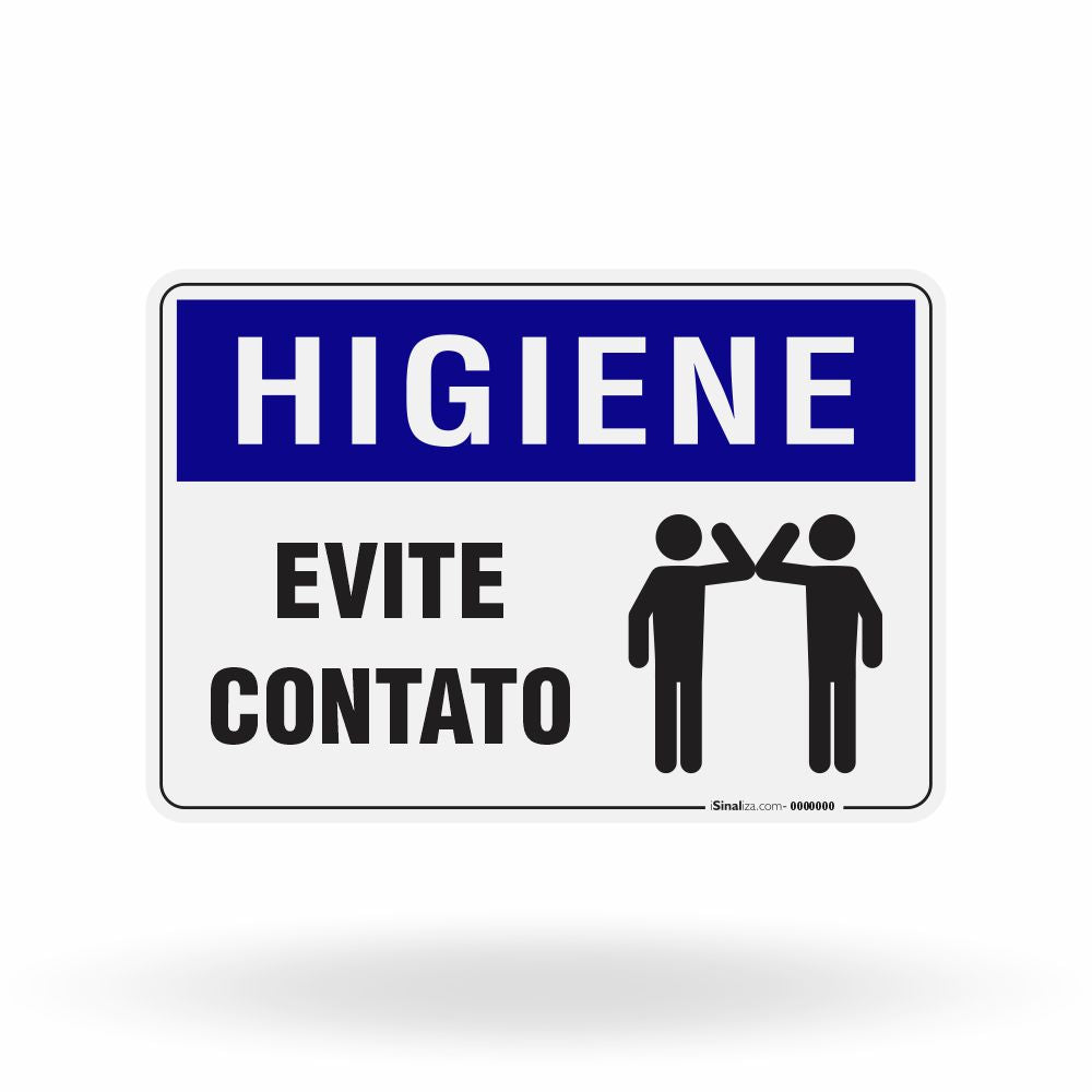Placa Higiene - Evite Contato