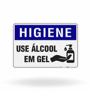 Placa Higiene - Use Álcool em Gel