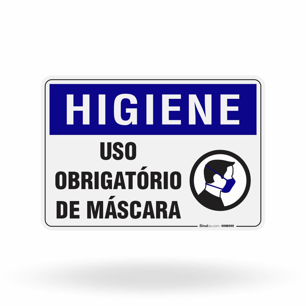 Placa Higiene - Uso Obrigatório de Máscara