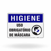 Placa Higiene - Uso Obrigatório de Máscara