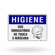 Placa Higiene - Uso Obrigatório de Touca e Máscara