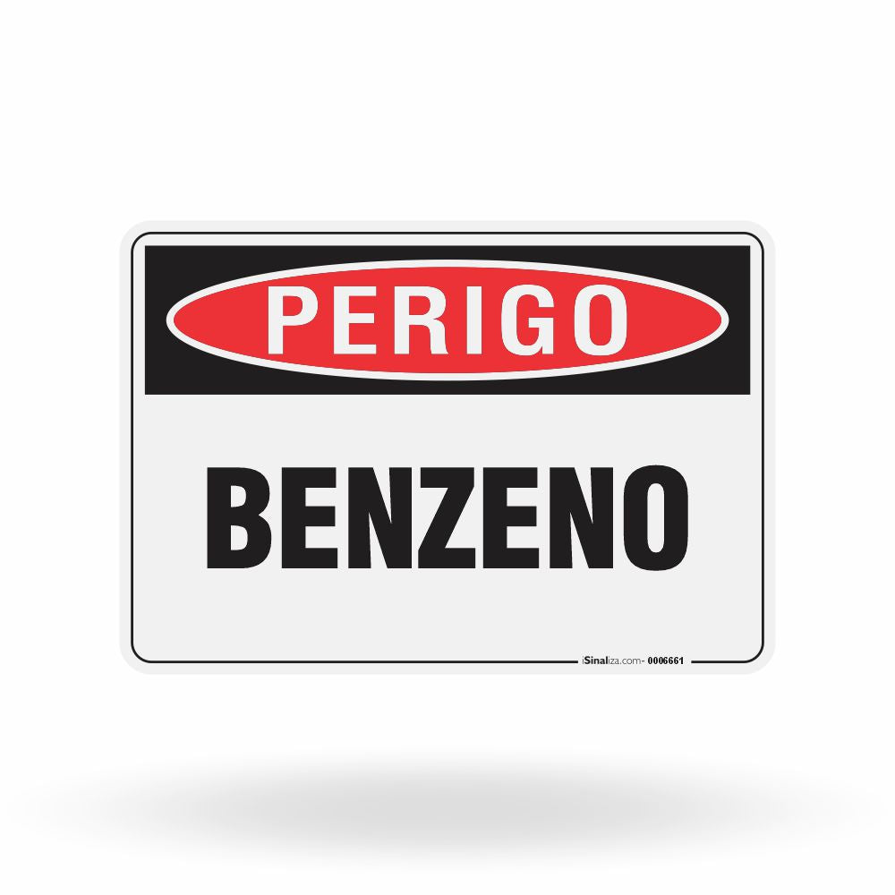Placa Perigo - Benzeno