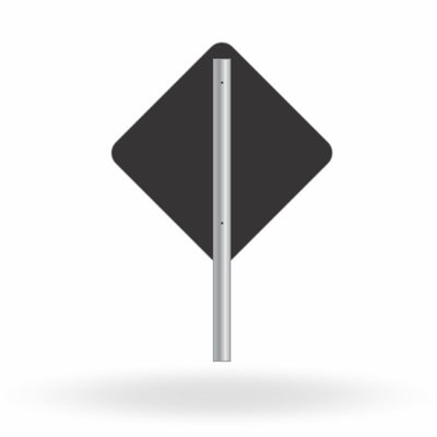Poste para Placa de Sinalização - Aço Galvanizado de Alta Resistência - 2" x 2,0 Metros