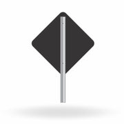 Poste para Placa de Sinalização - Aleta Anti-Giro e Parafusos - 2" x 3,0 Metros