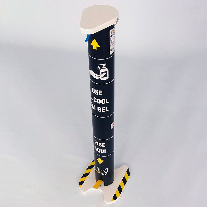 Totem Álcool Gel 1 Litro Compacto Modelo Comercial