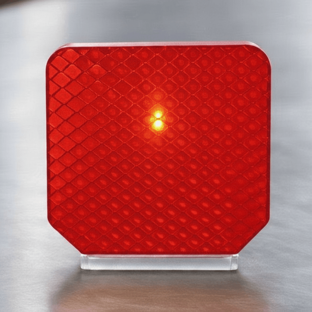 Delineador Sinalizador Refletivo para Defensa Metálica - Policarbonato 2mm