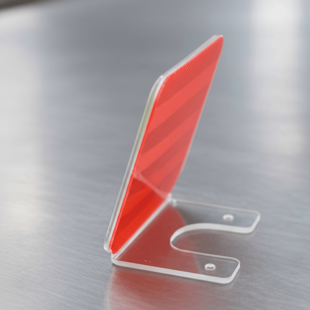 Delineador Sinalizador Refletivo para Defensa Metálica - Policarbonato 2mm