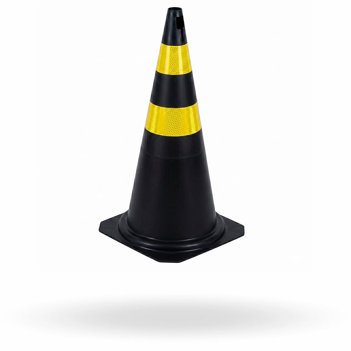 Cone de Sinalização - Preto e Amarelo